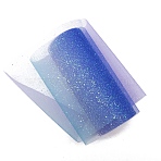 Polyester Deco Mesh Ribbons, Rainbow Gradient Color Glitter Tulle Fabric, for DIY Craft Gift Packaging, Home Party Wall Decoration, Royal Blue, 5-7/8 inch(150mm), about 10.00 Yards(9.14m)/Roll(PW-WG0F767-01)