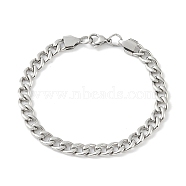 Non-Tarnish 201 Stainless Steel Twist Chain Bracelets for Women Men, Stainless Steel Color, 8-3/4 inch(22.3cm)(BJEW-I316-03P)