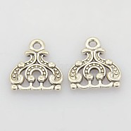 Tibetan Style Pendants, Lead Free & Cadmium Free, Antique Silver, Size: about 14.5mm long, 13mm wide, 2.5mm thick hole: 2mm(X-LF0067Y)