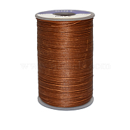 Waxed Polyester Cord, 3-Ply, Sienna, 0.45mm, about 59.05 yards(54m)/roll(YC-E006-0.45mm-A07)