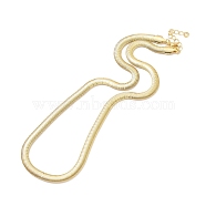 Rack Plating Brass Herringbone Chains Necklace for Men Women, Cadmium Free & Lead Free, Real 18K Gold Plated, 17.87 inch(45.4cm)(NJEW-M193-01G)