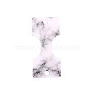 Paper Necklace Display Cards, Rectangle with Marble Pattern, Gray, 8.8x4cm(CDIS-TAC0005-02E)