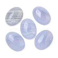 Natural Blue Lace Agate Cabochons, Oval, 25x18x6.5mm(G-I363-01D)