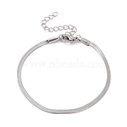 304 Stainless Steel Herringbone Chains Bracelet for Men Women, Stainless Steel Color, Wide: 2.5mm, 6-1/2 inch(16.5cm)(BJEW-D450-01P-03)