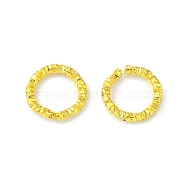Iron Jump Rings, Twisted Lines Rings, Round Ring, Golden, 8x1.2mm(IFIN-WH0062-02G)
