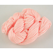 Nylon Thread, Nylon Jewelry Cord for Custom Woven Bracelets Making, Pink, 1.5mm, 14m/batch(NT007-A)