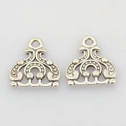 Tibetan Style Pendants, Lead Free & Cadmium Free, Antique Silver, Size: about 14.5mm long, 13mm wide, 2.5mm thick hole: 2mm(X-LF0067Y)