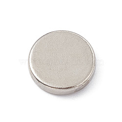 Flat Round Refrigerator Magnets, Office Magnets, Whiteboard Magnets, Sturdy Mini Magnets, Platinum, 8x1.5mm(AJEW-F060-01F)