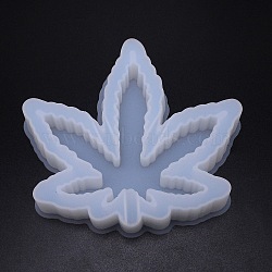 Silicone Ashtray Molds Sets, Resin Casting Molds, For DIY UV Resin, Epoxy Resin Craft Making, Pot Leaf, White, 162x185x35mm(DIY-SZC0003-34)