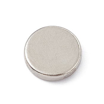 Flat Round Refrigerator Magnets, Office Magnets, Whiteboard Magnets, Durable Mini Magnets, Platinum, 8x1.5mm