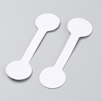 Paper Jewelry Display Price Label Cards, Paper Price Tag, Sticky, Round, White, 5x1.4x0.02cm