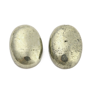 Natural Pyrite Cabochons, Oval, 14x10x4.5mm