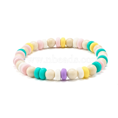 Coconut Beads Stretch Bracelets Set(BJEW-JB07006)-5