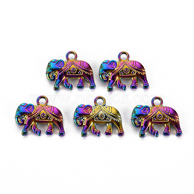 Multi-color Elephant Alloy Pendants