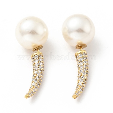 Round Cubic Zirconia Stud Earrings