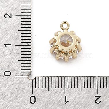 Brass Micro Pave Cubic Zirconia Pendants(KK-M306-08G)-3