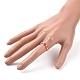 Glass Beaded Flower Wrap Stretch Finger Ring for Women(RJEW-MZ00002-01)-3