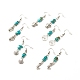 Synthetic Turquoise Chips Beaded Dangle Earrings(EJEW-JE04890-01)-1