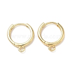 Brass Hoop Earring Findings, Cadmium Free & Lead Free, Rack Plating, Long-Lasting Plated, Real 18K Gold Plated, 20x17x2.5mm, Hole: 2mm(KK-D289-22G)