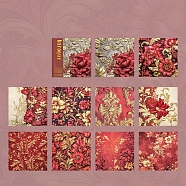 30Pcs Scrapbook Paper Pad, for DIY Album Scrapbook, Greeting Card, Background Paper, Red, 140x140mm, 30pcs/set(PW-WG79343-03)