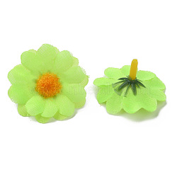 Handmade Silk Cloth Sunflower, Artificial Flower Head, For Wedding Party Decoration, Light Green, 40x16~17mm, Inner Diameter: 2mm(DIY-WH0134-A11)