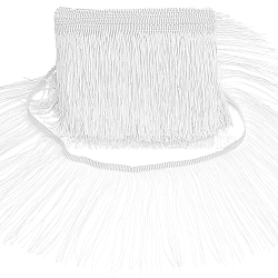 10 Yards Polyester Fringe Lace Trims, Tassel Ribbon, for Sewing and Art Craft Decoration, White, 5-7/8 inch(150mm)(OCOR-WH0080-97A)