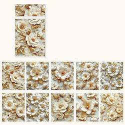 20 Sheets Flower Scrapbook Paper Pad, for DIY Album Scrapbook, Greeting Card, Background Paper, Floral White, 125x100mm(PW-WGAF2F1-01)