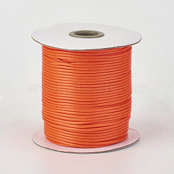 Eco-Friendly Korean Waxed Polyester Cord, Dark Orange, 0.5mm, about 169.51~174.98 Yards(155~160m)/Roll(YC-P002-0.5mm-1181)