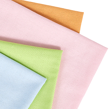 4Pcs 4 Colors Linen Fabric, for DIY Embroidery Clothing Accessories, Mixed Color, 500x500x0.5mm, 1pc/color