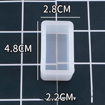 DIY Food Grade Silicone Molds, Resin Casting Molds, For UV Resin, Epoxy Resin Jewelry Pendants Making, Rectangle, 48x28x22mm