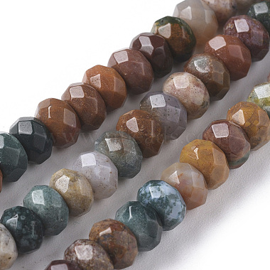 6mm Rondelle Ocean Jasper Beads