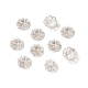 Silver Color Plated Alloy Flower Bead Caps(X-TIBEB-E017-S)-1
