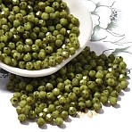 Baking Paint Glass Seed Beads, Bicone, Yellow Green, 4.5x4mm, Hole: 1.1mm, about 142pcs/10g(X1-SEED-A032-02A-02)