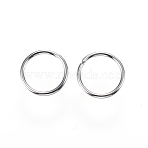 Tarnish Resistant 304 Stainless Steel Open Jump Rings, Round, Stainless Steel Color, 18 Gauge, 10x1mm, Inner Diameter: 8mm(A-STAS-D448-098P-10mm)