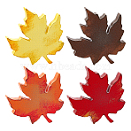 4Pcs MDF Wooden Maple Leaf Display Decorations, Mixed Color, 109x100x15mm(WOOD-WH0316-037)