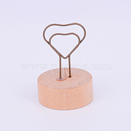 Wood Name Card Holder, Business Card Holder, Heart, BurlyWood, 5.45x3.75cm(AJEW-WH0119-13)