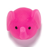 Elephant Shape Stress Toy, Funny Fidget Sensory Toy, for Stress Anxiety Relief, Deep Pink, 26x34x32mm(AJEW-H125-10B)