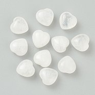 Natural Quartz Crystal Heart Love Stone, Pocket Palm Stone for Reiki Balancing, 14.5~15x14.5~15x9~9.5mm(G-G973-04C)