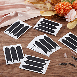 40 Sheets Paper Nail Art Stickers, Nail Art Decorations, Black, 6.4x8.8x0.03cm, sticker: 11~18x17mm, 39pcs/sheet(MRMJ-LP0004-14)
