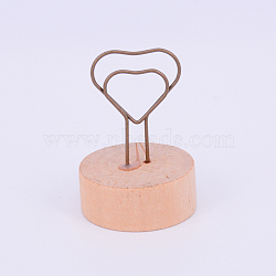 Wood Name Card Holder, Business Card Holder, Heart, BurlyWood, 5.45x3.75cm(AJEW-WH0119-13)