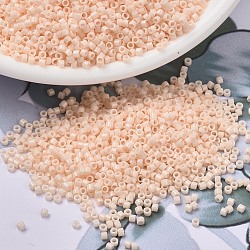 MIYUKI Delica Beads, Cylinder, Japanese Seed Beads, 11/0, (DB1492) Opaque Light Peach, 1.3x1.6mm, Hole: 0.8mm, about 20000pcs/bag, 100g/bag(SEED-J020-DB1492)
