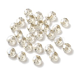 Electroplate Glass Beads, Pearl Luster Plated, Faceted, Rondelle, Wheat, 10x6mm, Hole: 1.5mm(EGLA-A043-03-PL01)