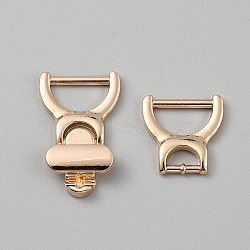 Alloy Scarf Ring Buckles, Double D-Ring & Ring Snaffle Bit for Scarf Belts, Light Gold, 58x25x8mm(FIND-WH0173-114KCG)