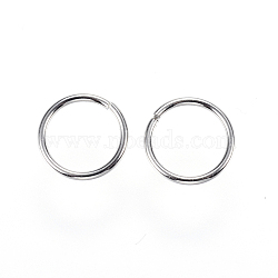 Tarnish Resistant 304 Stainless Steel Jump Rings, Open Jump Rings, Stainless Steel Color, 18 Gauge, 10x1mm, Inner Diameter: 8mm(A-STAS-D448-098P-10mm)