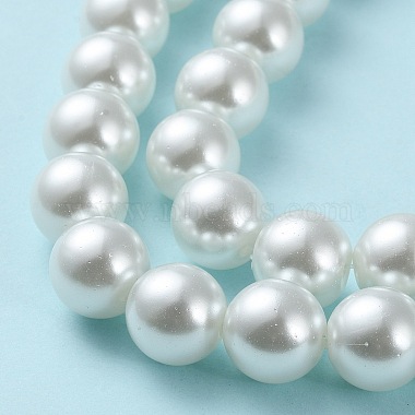 Backen gemalt pearlized Glasperlen runden Perle Stränge(X-HY-Q003-12mm-01)-4