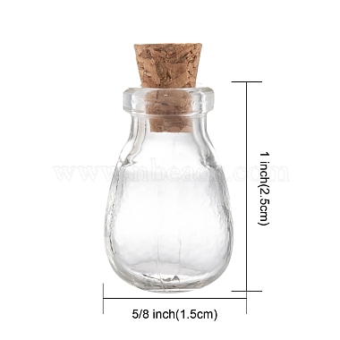 Botella de vidrio oval para contenedores de abalorios(AJEW-R045-09)-3