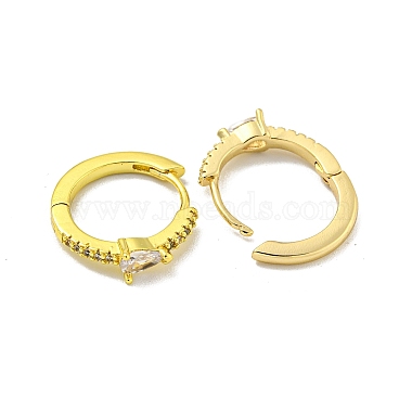 Brass Micro Pave Cubic Zirconia Hoop Earring(EJEW-C088-24G-01)-2