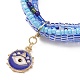 bracelet multi-brins de perles de graines de verre(BJEW-JB09578)-4