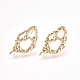 Brass Stud Earring Findings(KK-I660-16G)-2