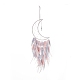 Iron Wire Woven Web/Net with Feather Pendant Decorations(AJEW-B017-30)-2